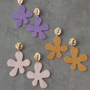 Flora Earrings Δερμάτινα Σκουλαρίκια