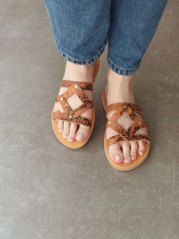 Square Snake Sandals Δερμάτινα Σανδάλια