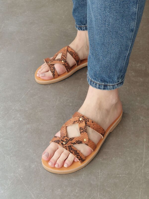 Square Snake Sandals Δερμάτινα Σανδάλια