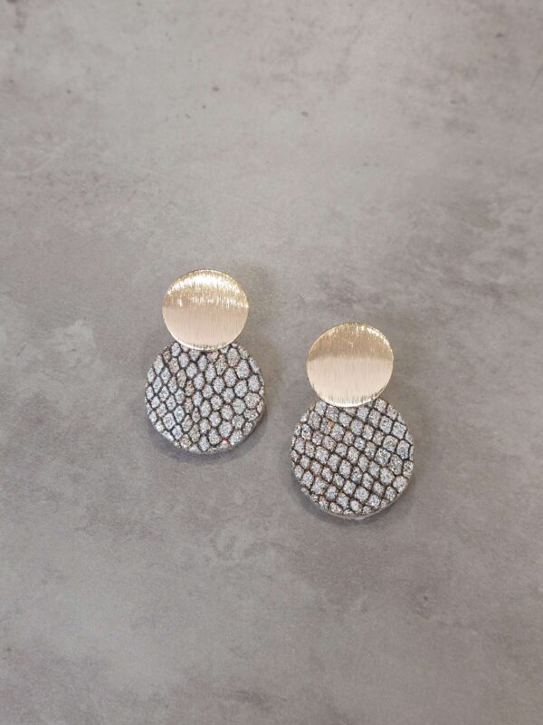 Glitter Calla Earrings Δερμάτινα Σκουλαρίκια