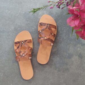 Square Snake Sandals Δερμάτινα Σανδάλια