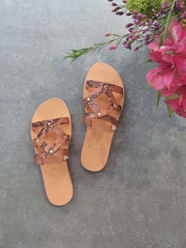 Square Snake Sandals Δερμάτινα Σανδάλια