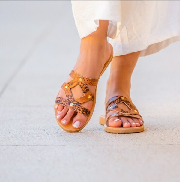 Square Snake Sandals Δερμάτινα Σανδάλια