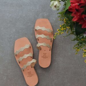 Golden Wave Sandals Δερμάτινα Σανδάλια