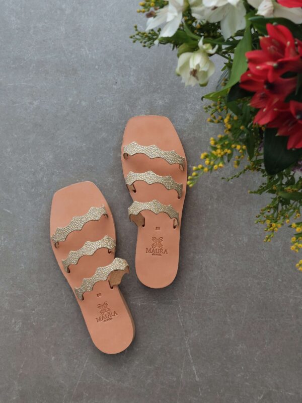 Golden Wave Sandals Δερμάτινα Σανδάλια