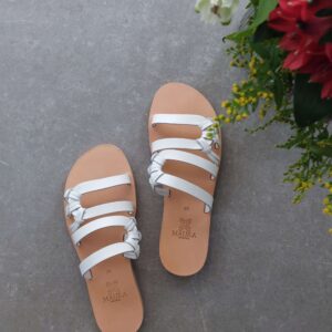 White Knot Sandals Δερμάτινα Σανδάλια