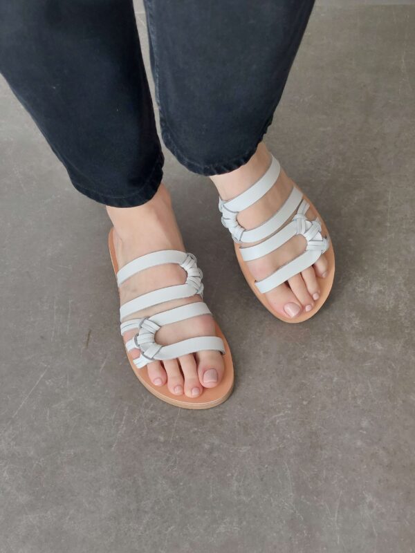 White Knot Sandals Δερμάτινα Σανδάλια